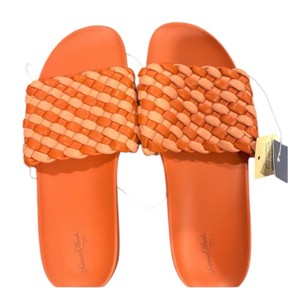 Orange Braided Slide Sandals‎ - Picture 1 of 3